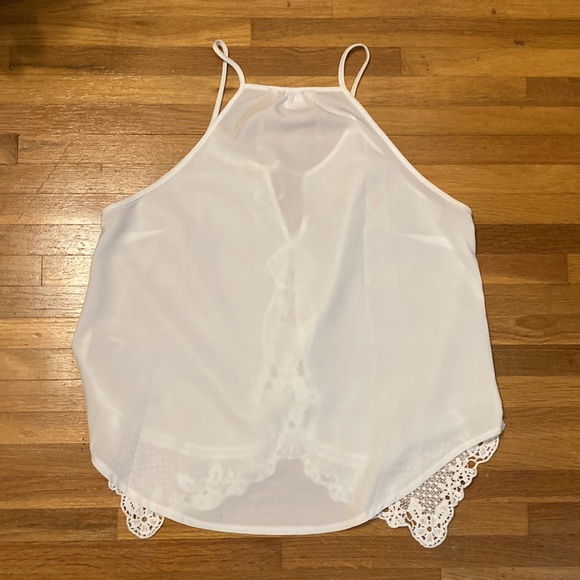 *last chance!!* L’atiste | Women’s white tank with open/floral print mid front - Picture 13 of 16